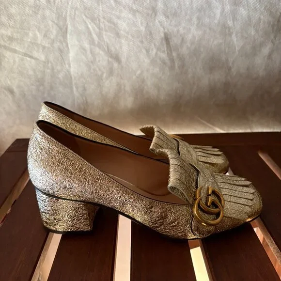 Gucci Galassia Marmont GG Pumps Size EU 37 US 7 - Picture 4 of 4